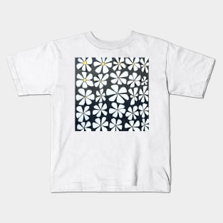 Black florals Kids T-Shirt